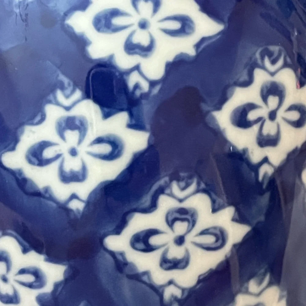 Silvestri Porcelain Cobalt Blue White Small Accent Vase